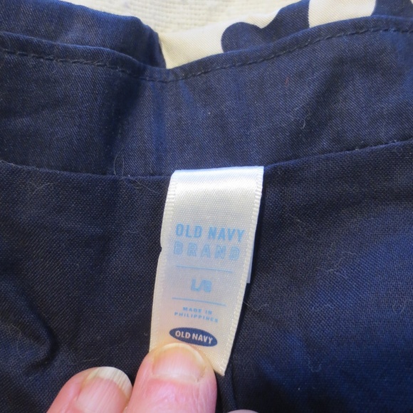 Old Navy Navy Blue & White Cotton Blazer Sz L - Picture 3 of 4